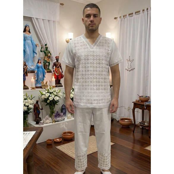 Conjunto Masculino Guipir Umbanda e Candomblé