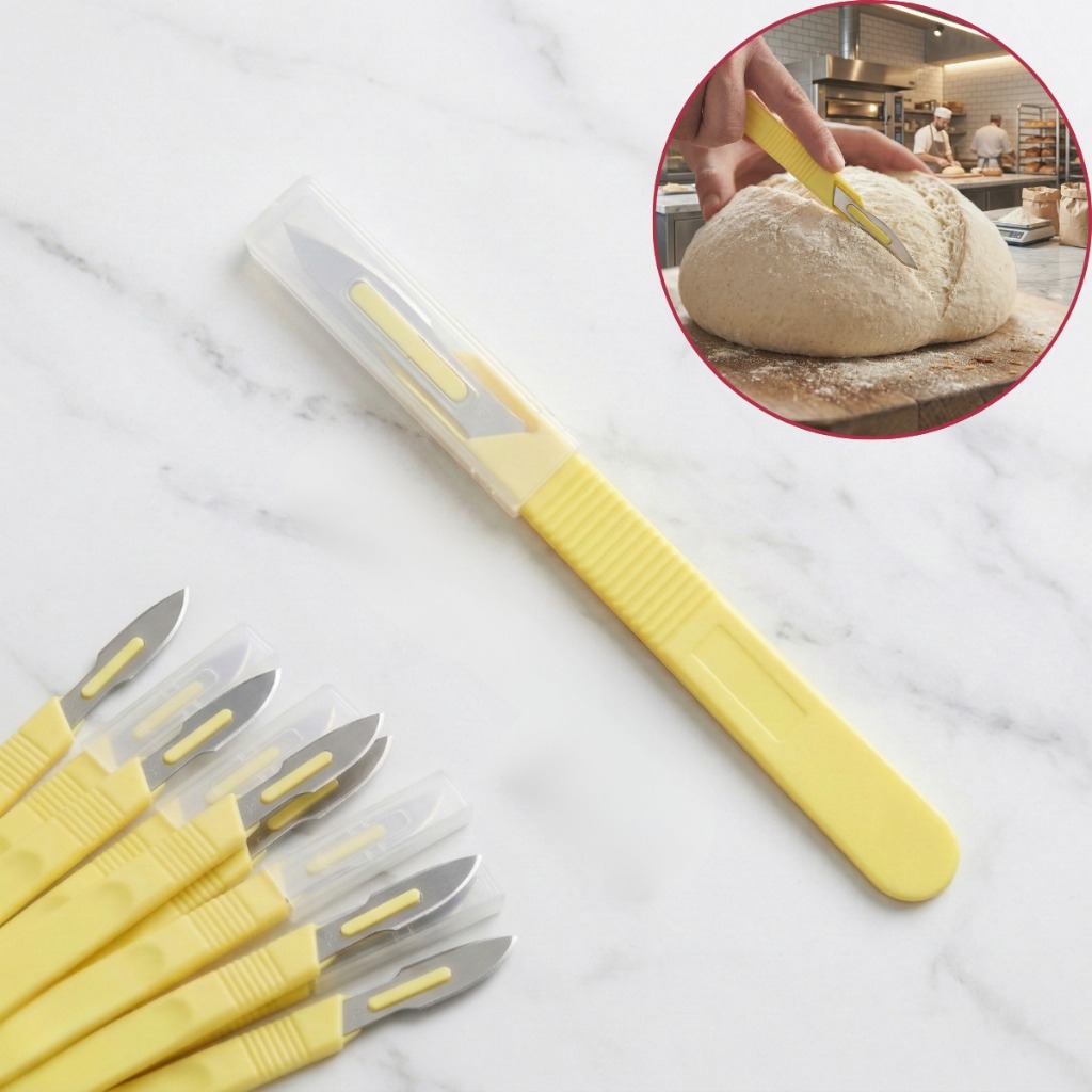 Kit 10 Cortador de Pestana Bisturi Pães Estilete Padaria
