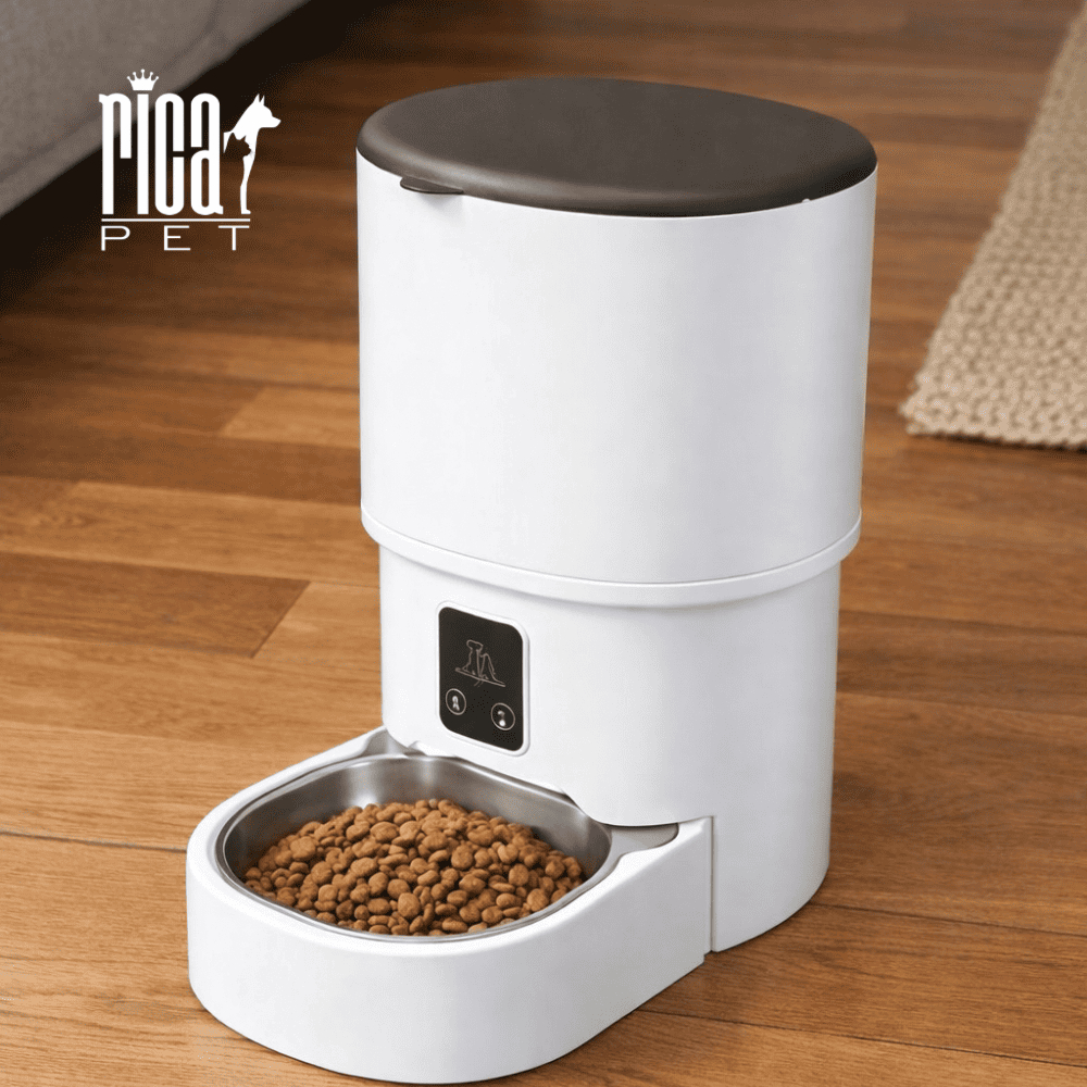 Alimentador Comedouro Automático Ração Gatos Cães Elétrico Inteligente Programação Aplicativo 2KG