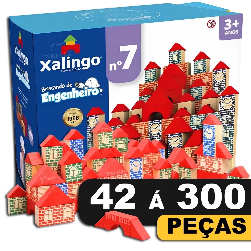 BRINQUEDO EDUCATIVO ENGENHEIRO 42 Á 300 PEÇAS BLOCOS DE MONTAR PEDAGÓGICO INFANTIL CRIANÇA MENINO MENINA BEBÊ