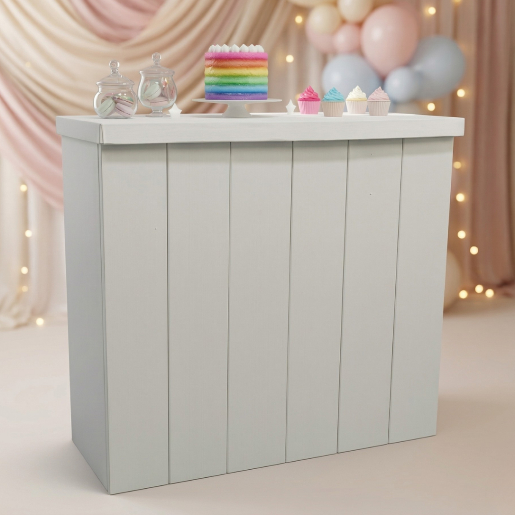 Cômoda Fake Branca Mesa MDF Festa Aniversário Eventos Desmontável em Oferta na Shopee