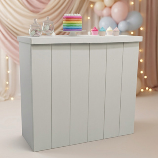 Cômoda Fake Branca Mesa MDF Festa Aniversário Eventos Desmontável em Oferta na Shopee