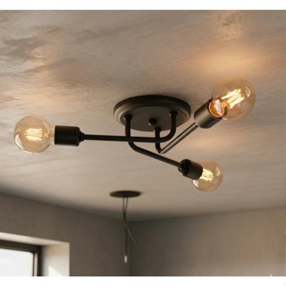 Luminária de Teto Para Sala Quarto Cozinha - Plafon Sputnik Aranha Retrô para 3 Lâmpadas em Oferta na Shopee