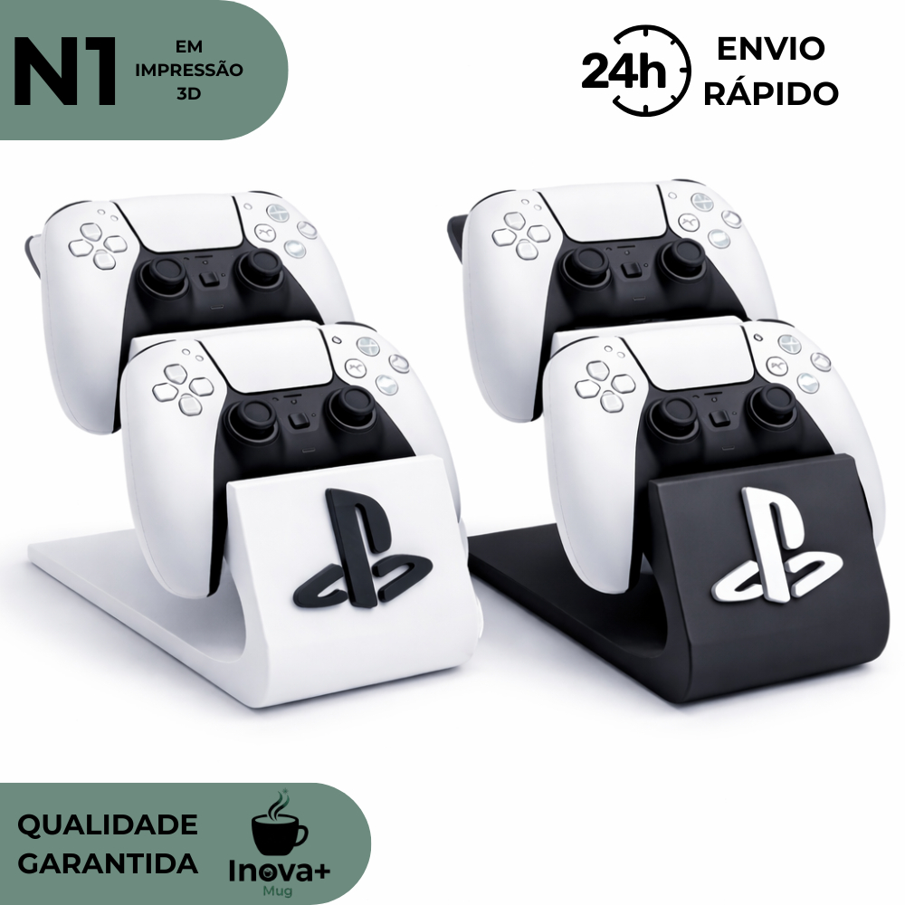 Suporte Duplo para Controle PS5 | Base Organizador para 2 Controles