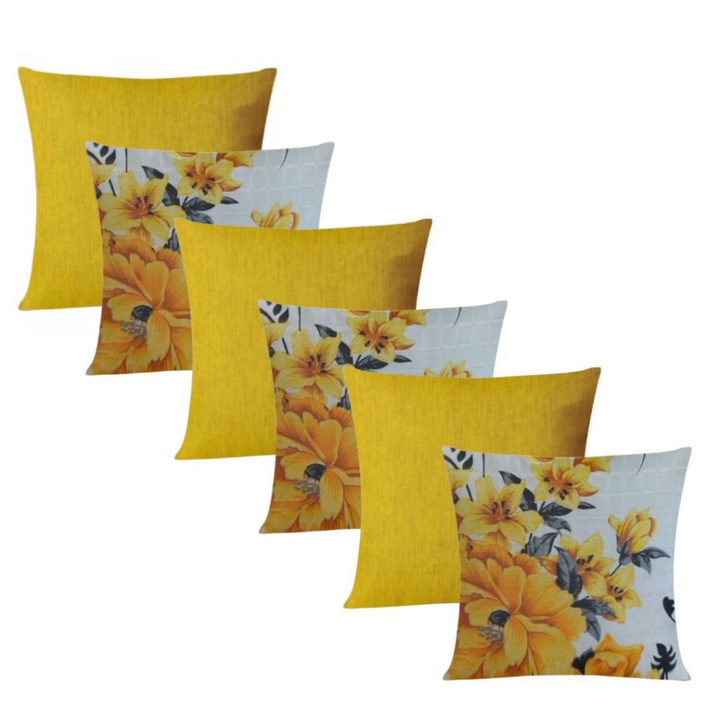 Kit Com 06 Almofadas Cheias Decorativas 45x45cm Com Zíper Invisível