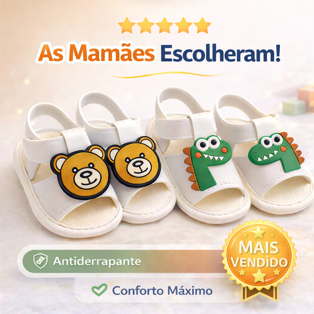 Papete Bebê Menino Antiderrapante Primeiros Passos Confortável Ajustável
