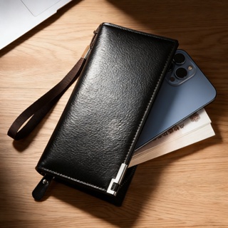 Carteira Longa Empresarial Masculina – Couro PU De Alta Qualidade , Embreagem De Grande Capacidade , Design Multifuncion em Oferta na Shopee