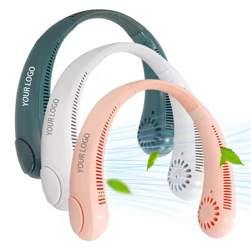 Ventilador de Pescoço Leve com Carregamento USB - Sem Ruído e Ultra Longa Duração F8