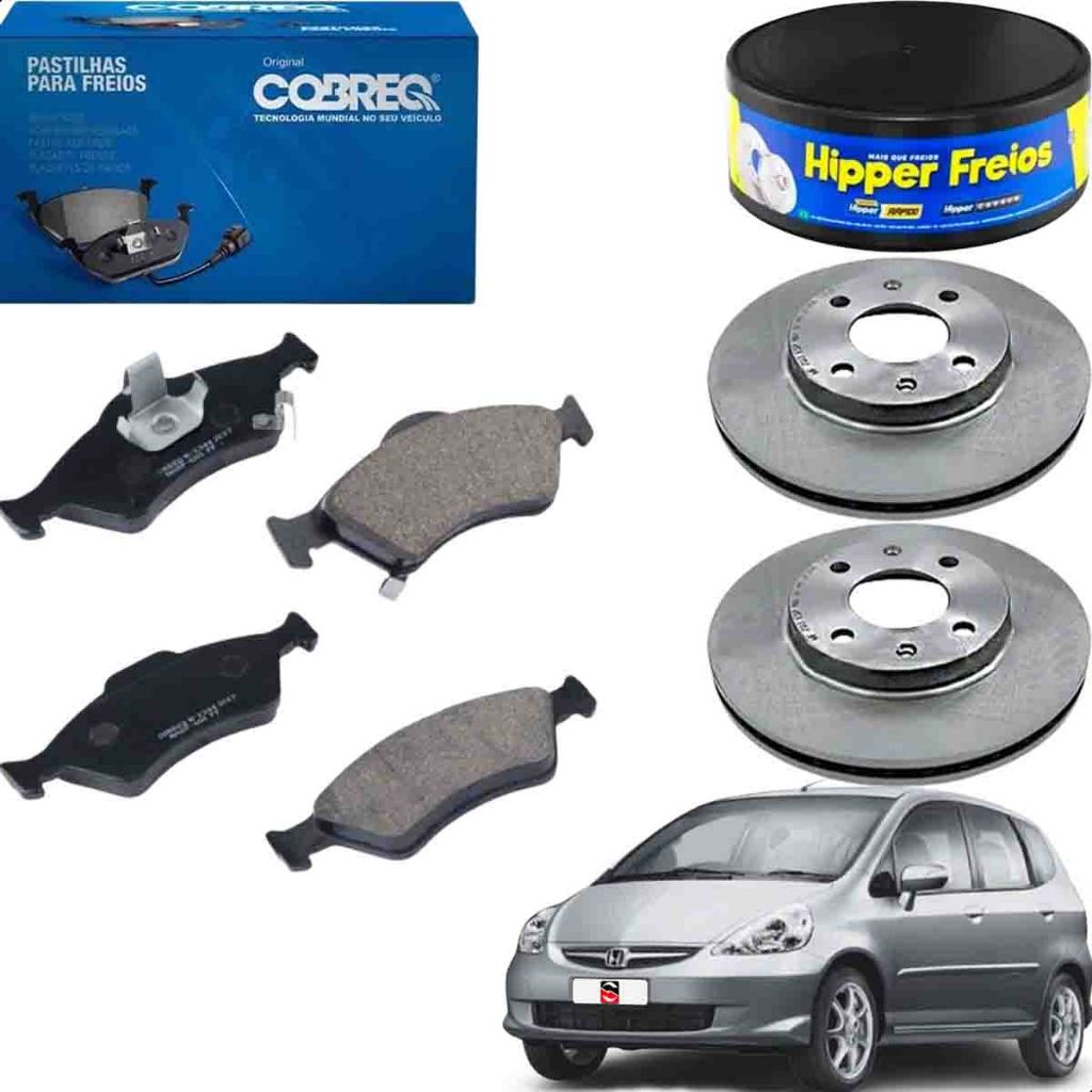 Kit Disco + Pastilha Honda Fit 1.4 8v 2005