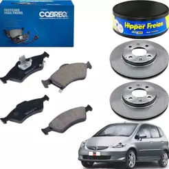 Kit Disco + Pastilha Honda Fit 1.4 8v 2005