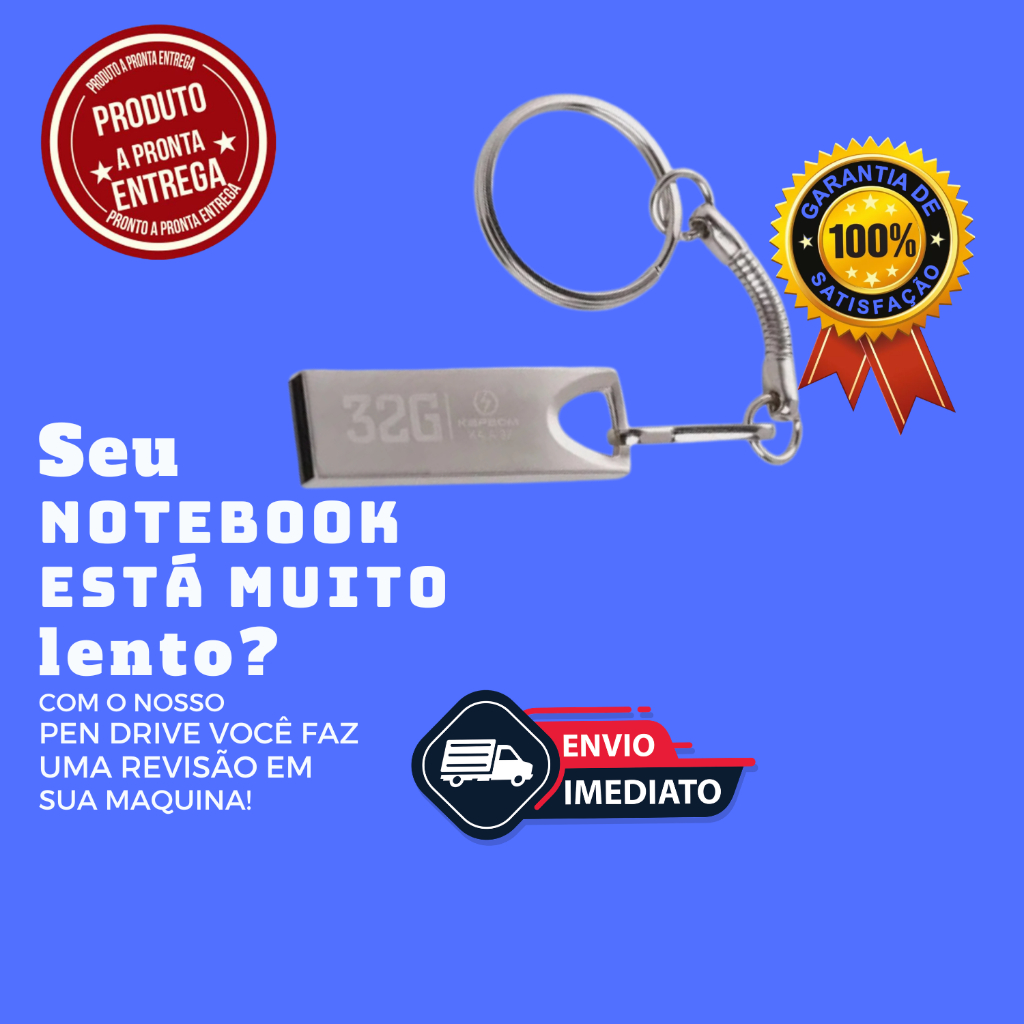 PEN DRIVE BOOTÁVEL + Office + Ativação Vitalícia