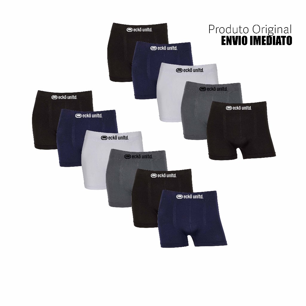 Kit 5 ou 11 cuecas boxer marca Ecko Microfibra Originais