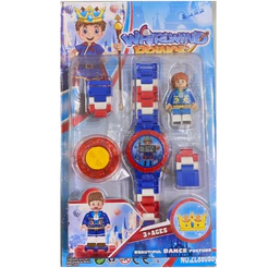 Relógio Infantil de Pulso Bloco De Montar Tipo Lego Principe Princesa Carros LOL