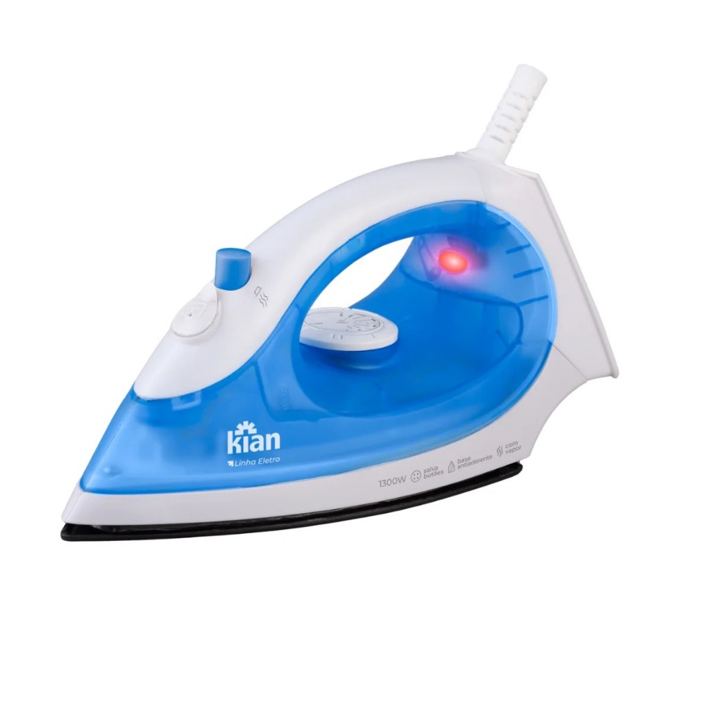 KIAN FERRO DE PASSAR A VAPOR BASE ANTIADERENTE 127V FPV100 em Oferta na Shopee