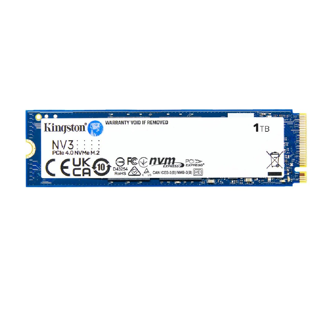 SSD Kingston NV3 1 TB NVMe M.2 2280 Leitura 6000MB/s Gravação 4000MB/s - SNV3S/1000G
