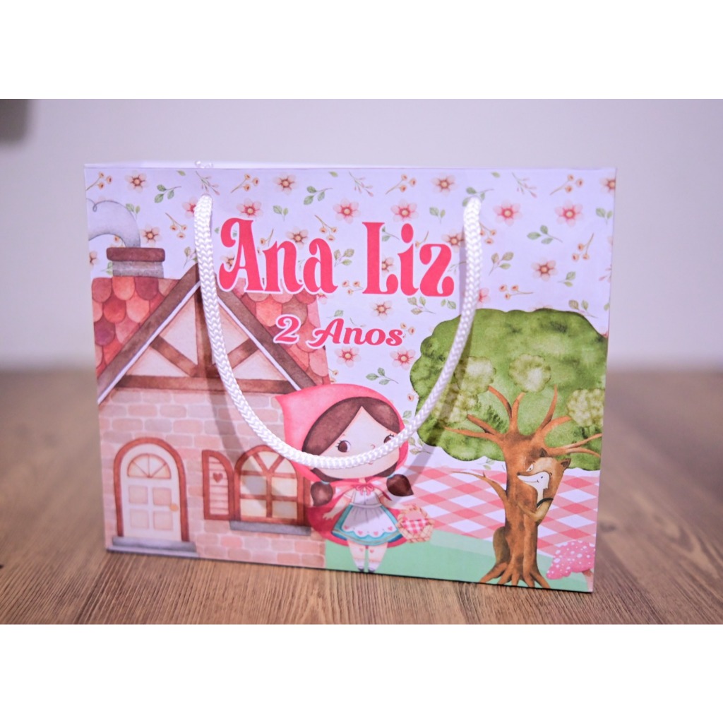 SACOLINHA CHAPEUZINHO VERMELHO  Personalizado Sacolinha  Lembrancinha  Mimos  Aniversário Chapeuzinho Vermelho