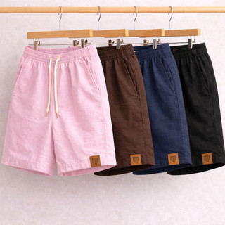 Kit com 4 Shorts Masculinos em Linho Leve | Conforto Diário e Ótimo Caimento