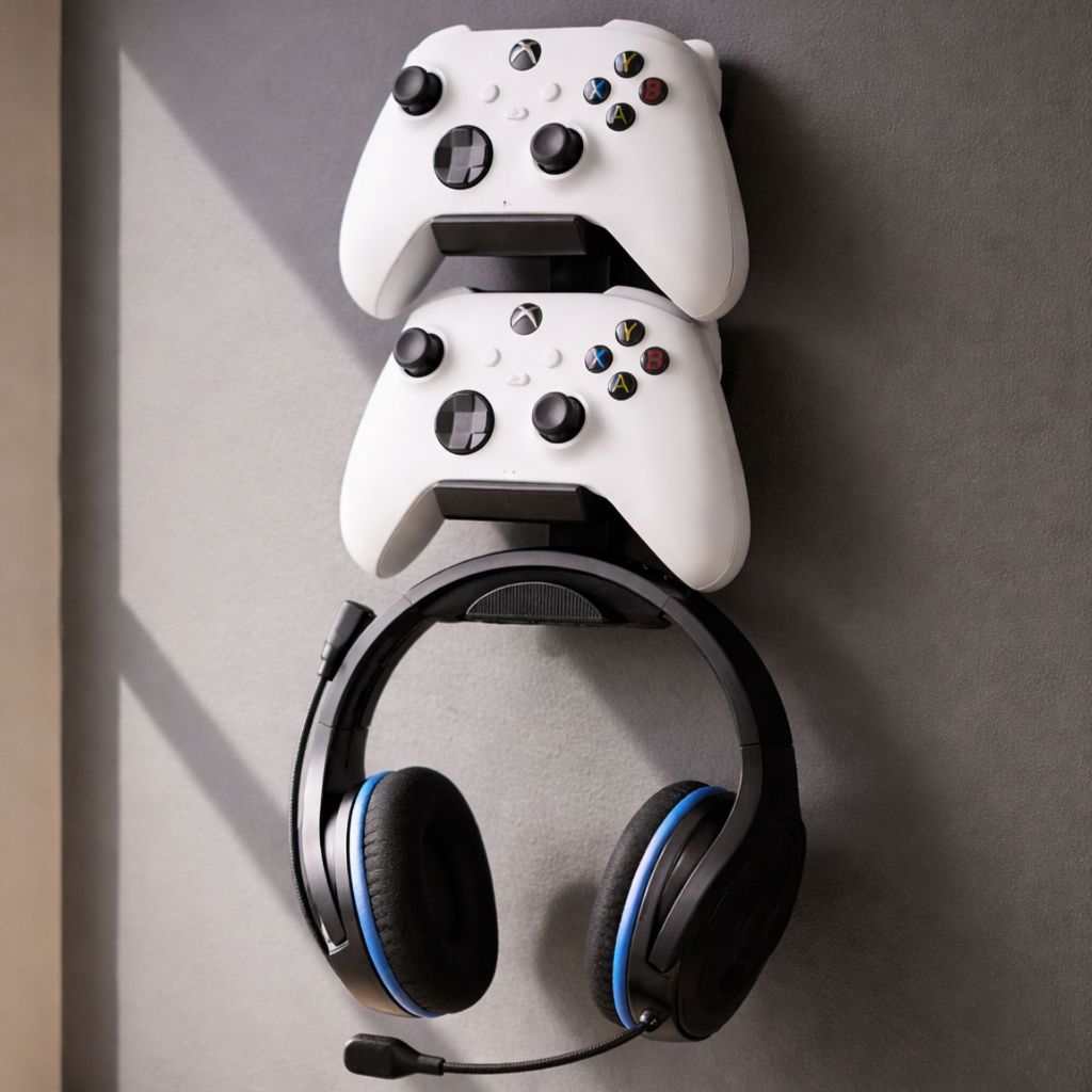 Suporte de Parede para Controle Gamer e Headset Organizador Setup Gamer