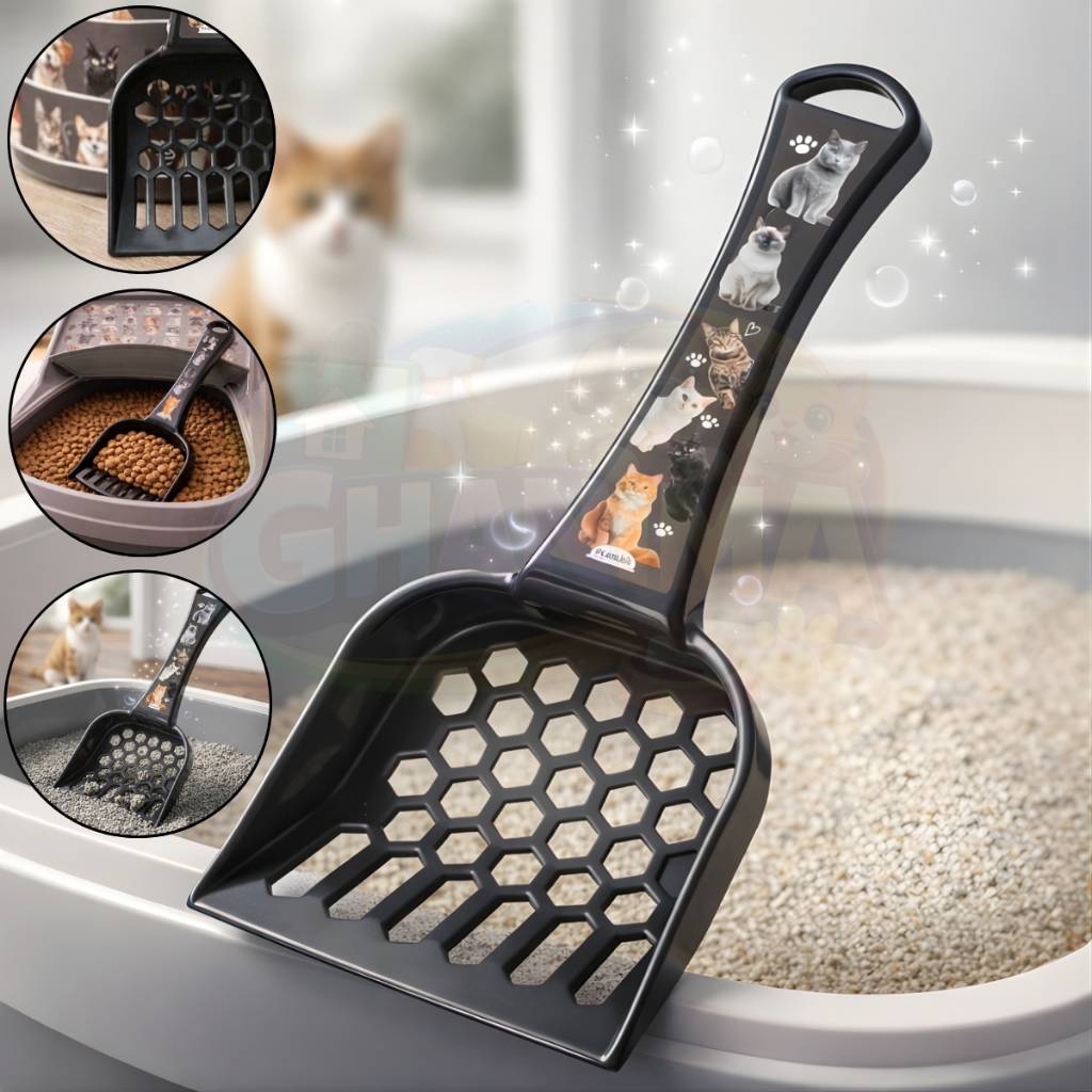 Pá Higiênica Coletora Pazinha Peneira de Areia para Gatos e Pets Porte Pequeno