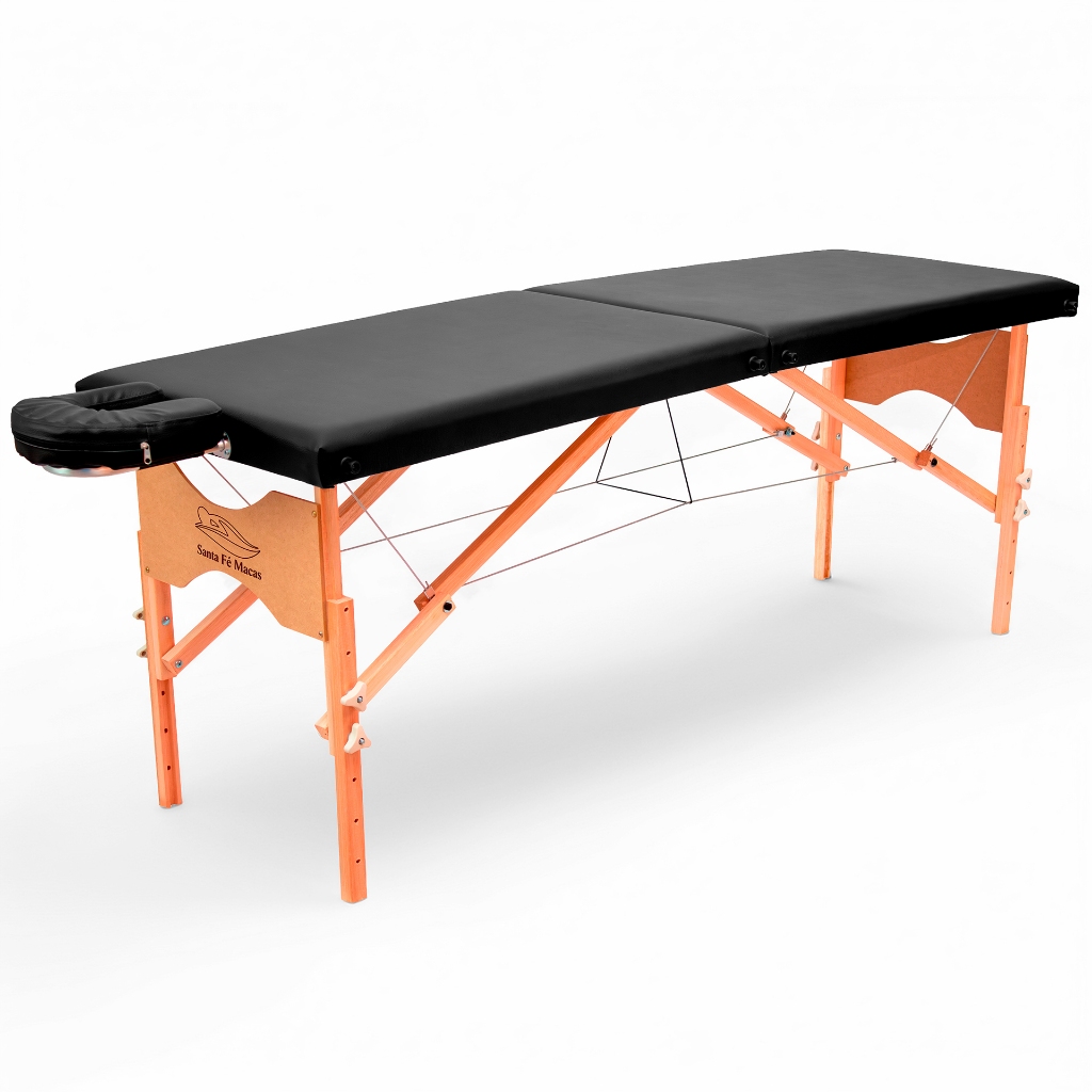 Maca Portátil Dobrável RA01 com Regulagem de Altura Maleta para Massagem, Estética, Cílios, Tatuagem