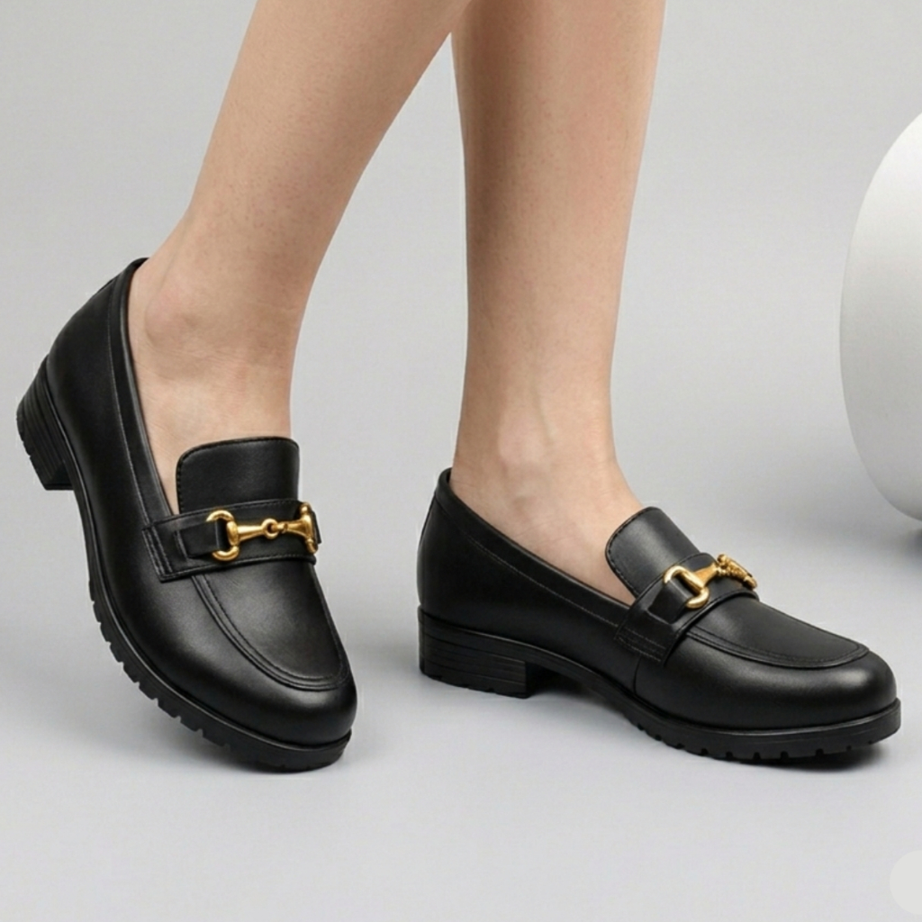 Sapato Feminino Mocassim Bico Quadrado Social Confortável Dia a Dia em Oferta na Shopee