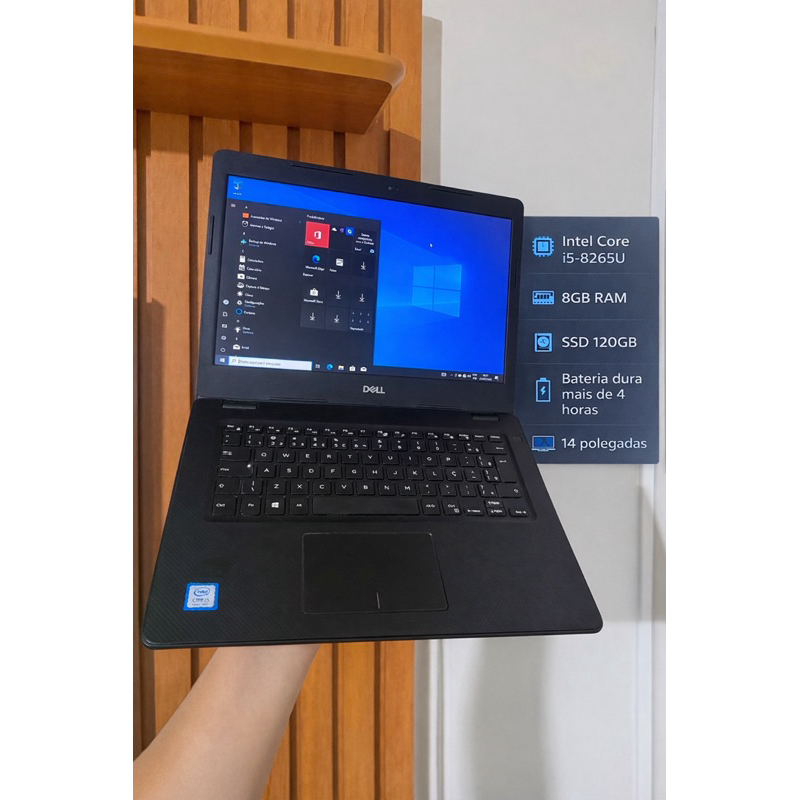 Notebook Dell Vostro 3480 Intel core i5 8° Geração / 8gb ram/ Ssd 240gb