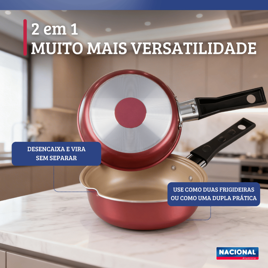 Hamburgueira Dupla Antiaderente 14Cm Cereja Nacional · foto 2