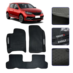 Jogo de Tapete Emborrachado para Sandero Todos os Anos Kit Automotivo