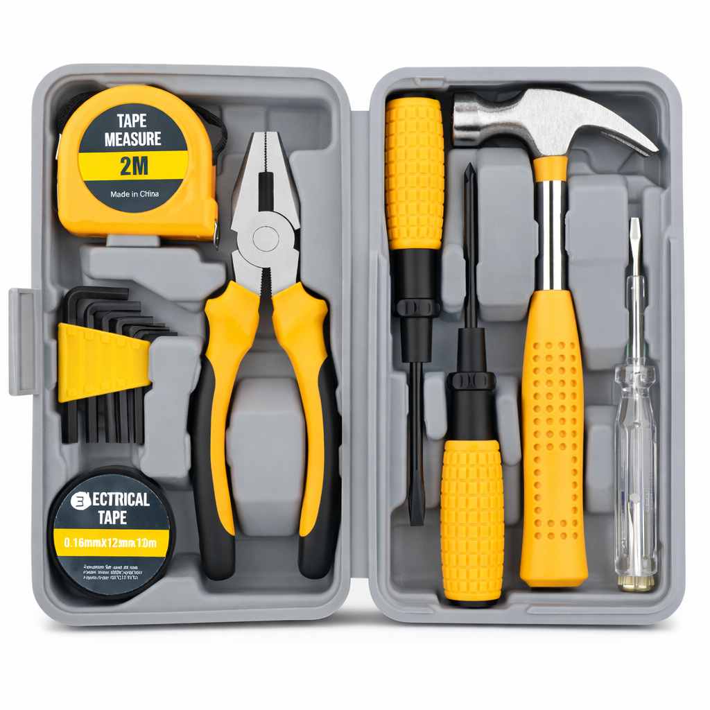 Kit Caixa De Ferramentas 13pçs Completo Profissional Alicate Chave Phillips Prático Portátil