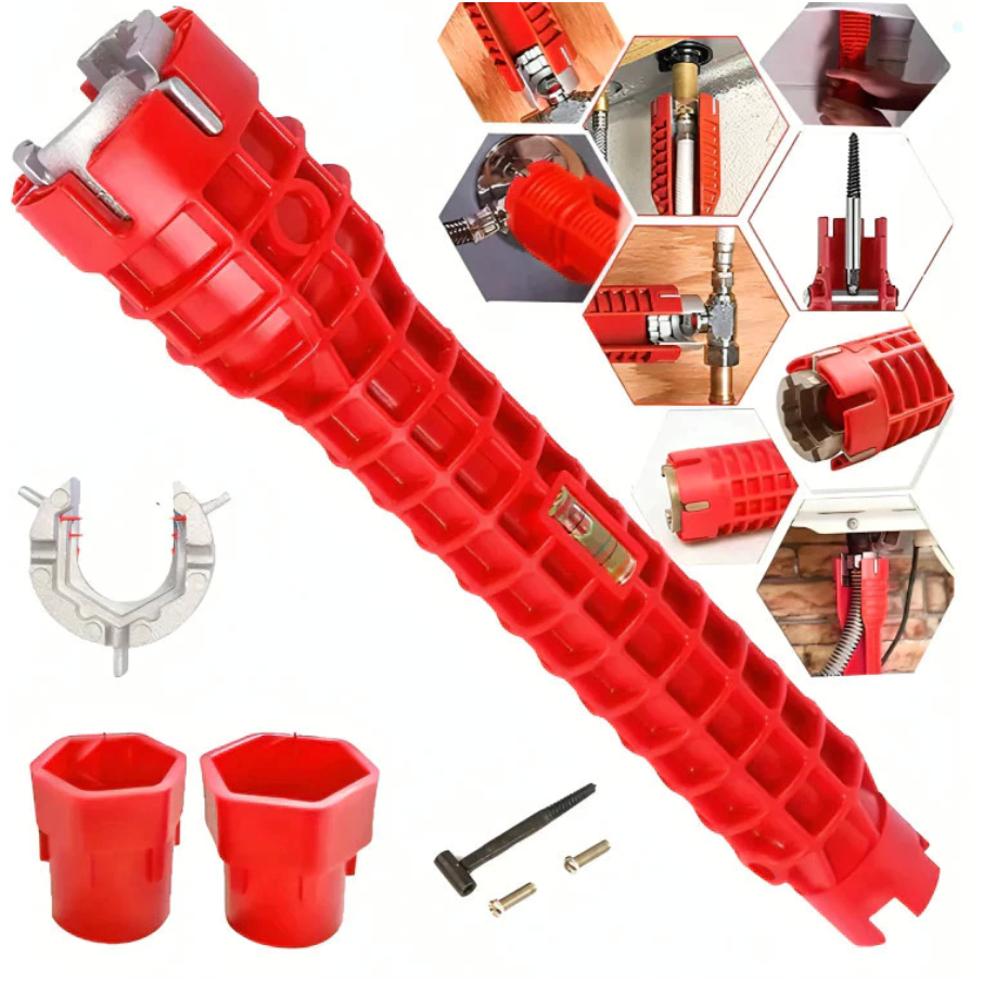 Chave Hidráulica Ferramenta Profissional Para apertar cano Instalar Torneira 8 em 1 Chave de Encanamento