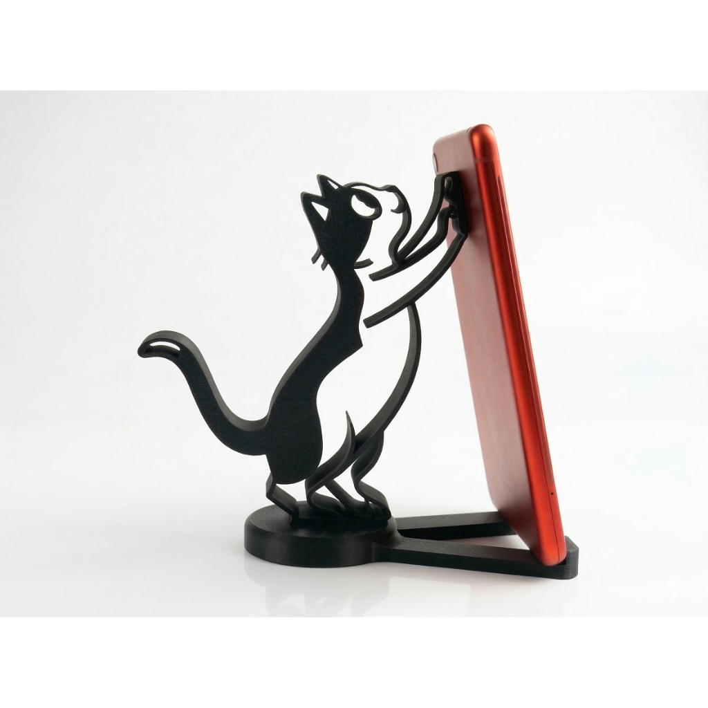 Suporte Para Celular Gato Porta Celular Mesa Stand Smartphone Decorativo