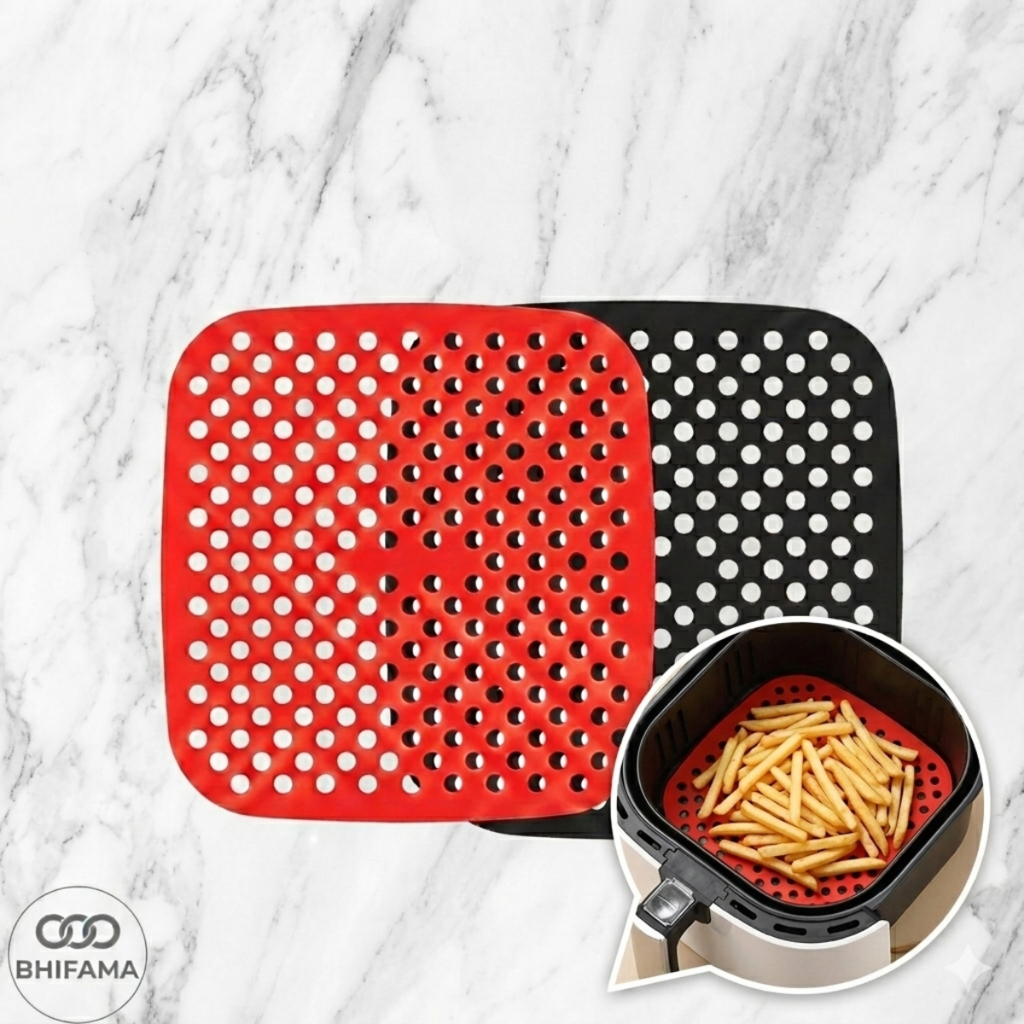 Tapete Quadrado Silicone Air Fryer 19x19 Multiuso Fogão Indução