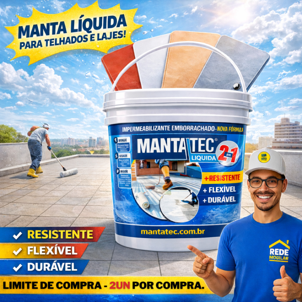 Mantatec Manta Emborrachada 4kg Telha De Aluzinco Isolada