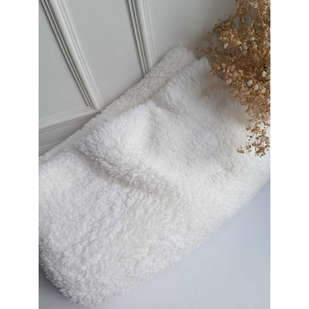 Tecido Sherpa Carnerinho OFF WHITE lã imita ovelha