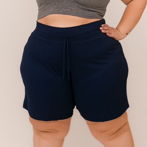 Short Plus Size Calção Feminino de Malha