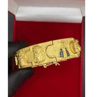 PULSEIRA BRACELETE PERSONALIZADO FÉ NOSSA SENHORA CRISTO CRAVEJADO 100% MOEDA ANTIGA
