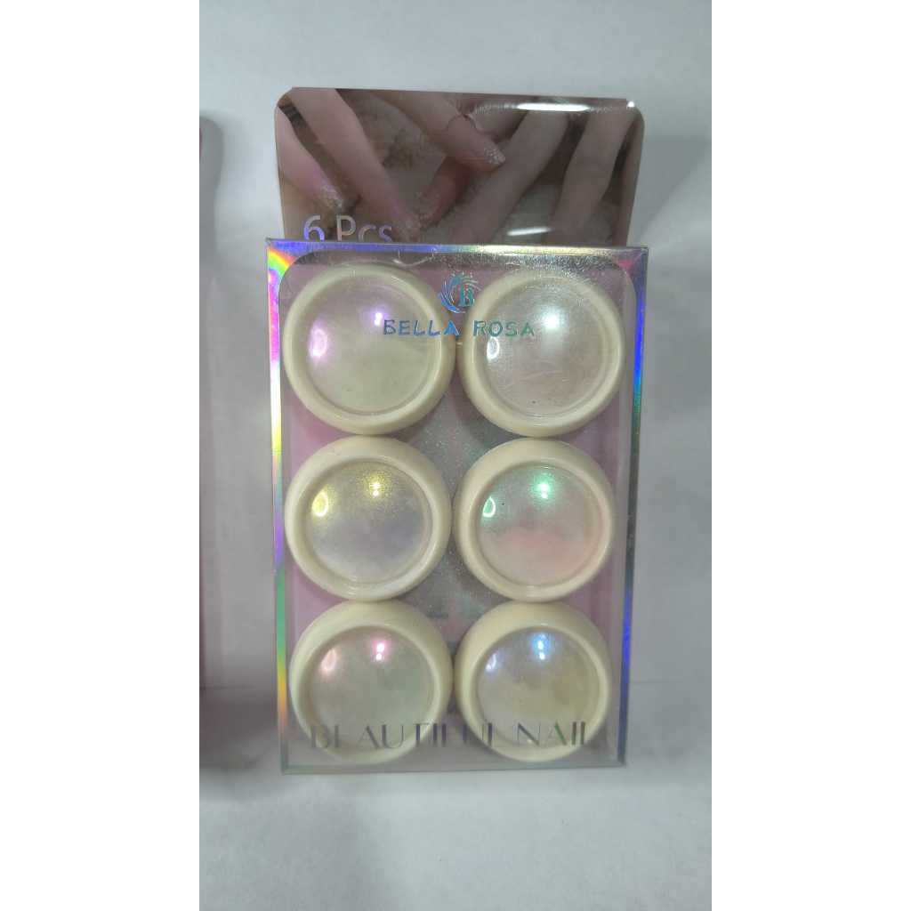 Bella Rosa Kit 5 e 6 Pó Cromo Metalizado Unhas Cromado Decoração Textura Fina Alta Pigmentação Efeito Cromado Perolado