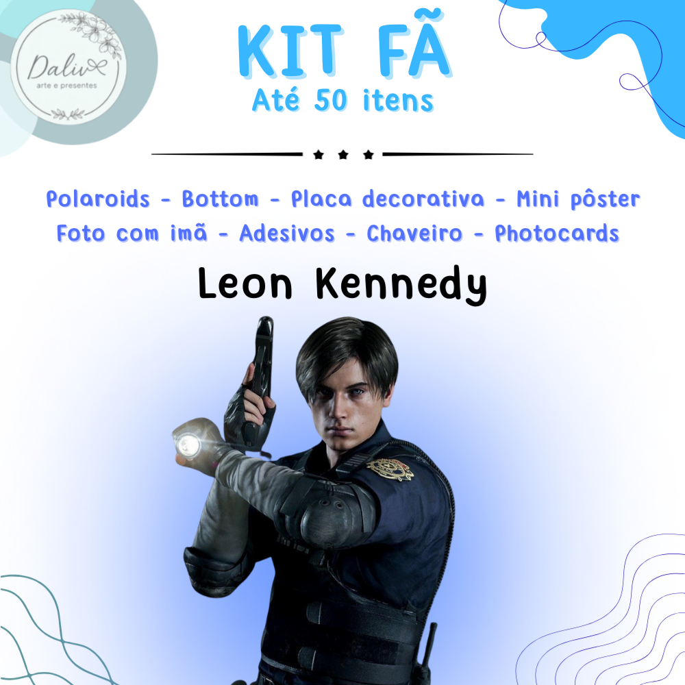 Kit fã Leon Resident Evil - Até 50 itens fanmade