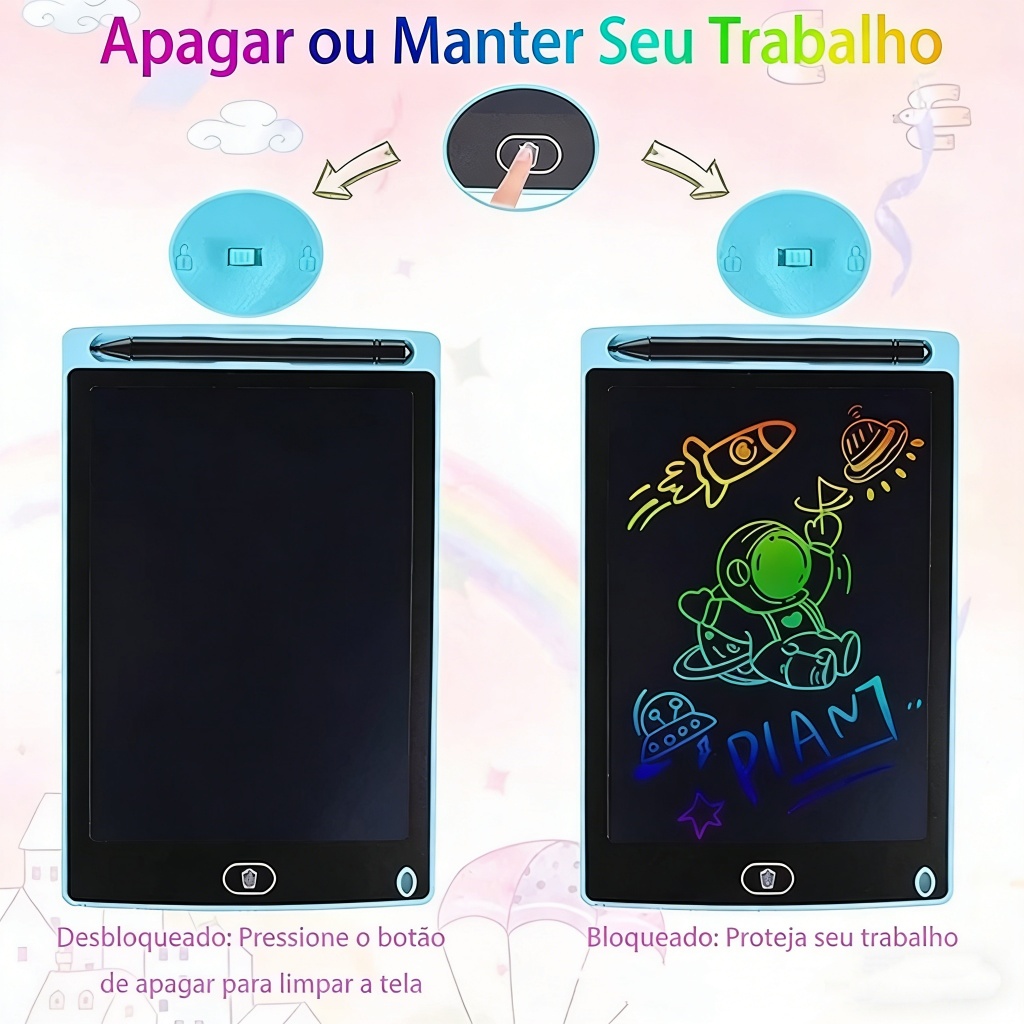 Lousa Eletrônica LCD 8.5 13 16 Polegadas para Crianças, Tablet de Escrita Mágica, Sem Tinta Sem Papel, Protege os Olhos, em Oferta na Shopee