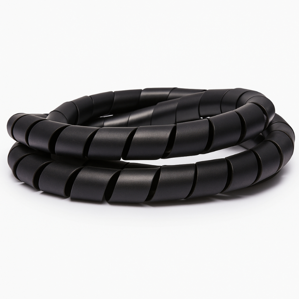 Organizador Espiral De Cabos Flexível Preto ou Branco até 10 Metros