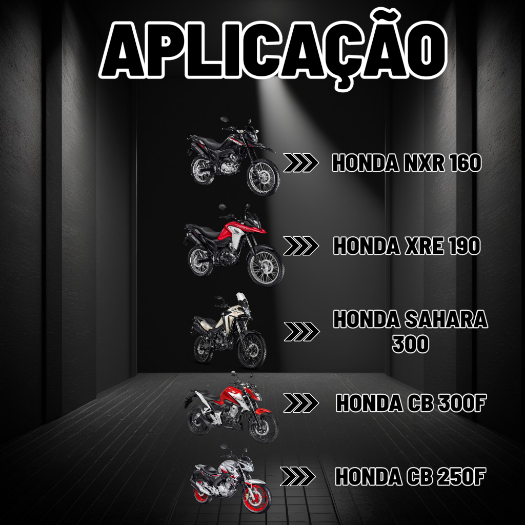 Kit 5 Pastilha Traseira Xre190 Nxr160 Cb250 Cb300f Sahara300 — imagem 2 de 2
