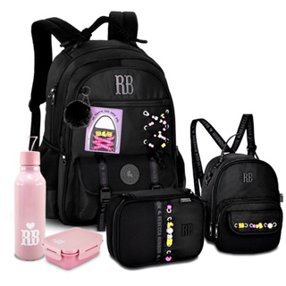 Kit Mochila Rebecca Bonbon Costas Escolar Universitário Estojo Box Lancheira Térmica RB em Oferta na Shopee