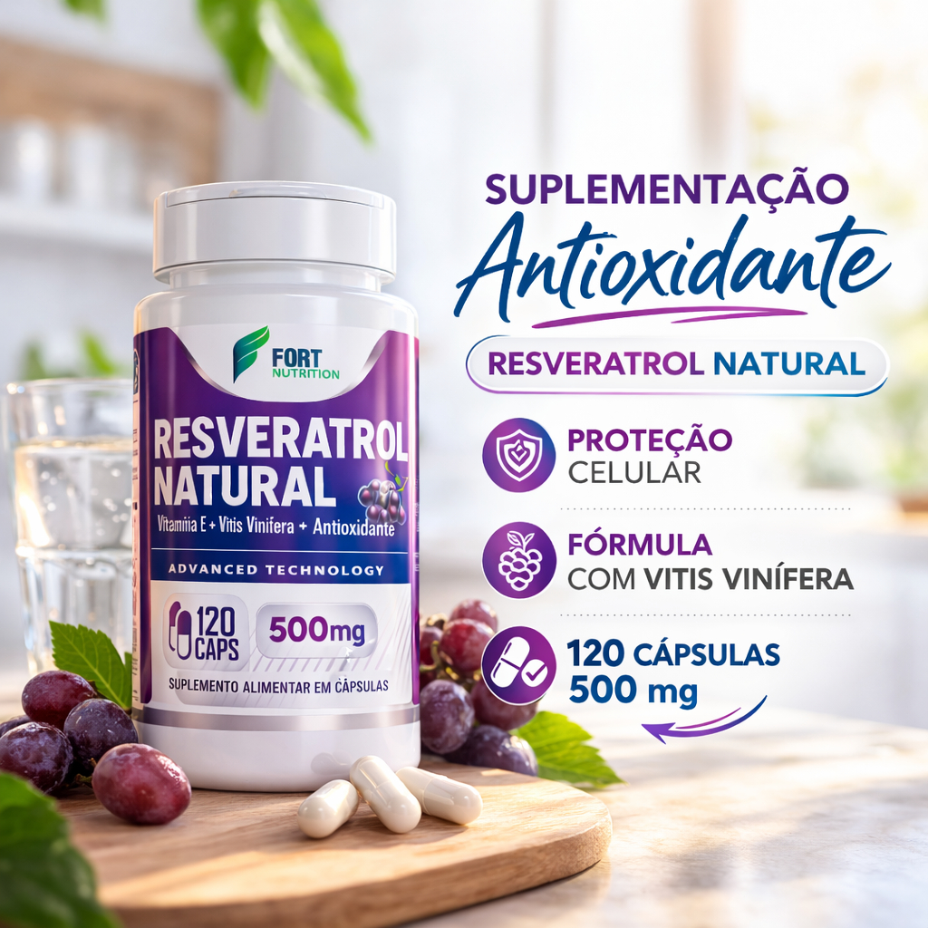 Suplemento Legitimo Resveratrol Natural 100% Original 120 Capsulas 500Mg Trans Resveratrol