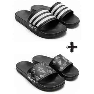 Kit Chinelo Slide 2 Pares Leves, Macios e Tendência