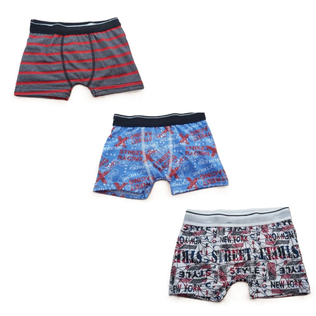 Cueca Infantil Boxer Microfibra Confortável | Cueca Juvenil 2 a 5 Anos | Tecido Macio e Elástico