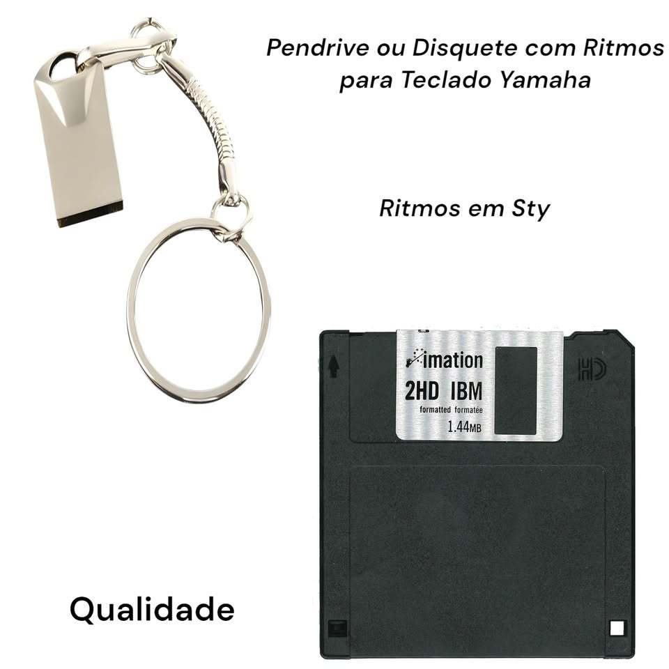 Disquete ou Pen Drive com Ritmos Seresta Bolero Forro Sertanejo para Teclado Yamaha