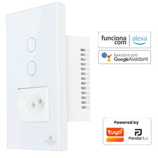 Interruptor Inteligente Wifi 1 e 2 Botões Touch 1 Tomada 16A Bivolt Smartlife Tuya Panda Plus Alexa Google Comando Voz em Oferta na Shopee
