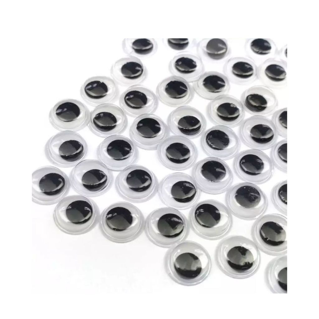 Olhinhos Móveis Para Artesanato 8mm - Com 100 Unidades