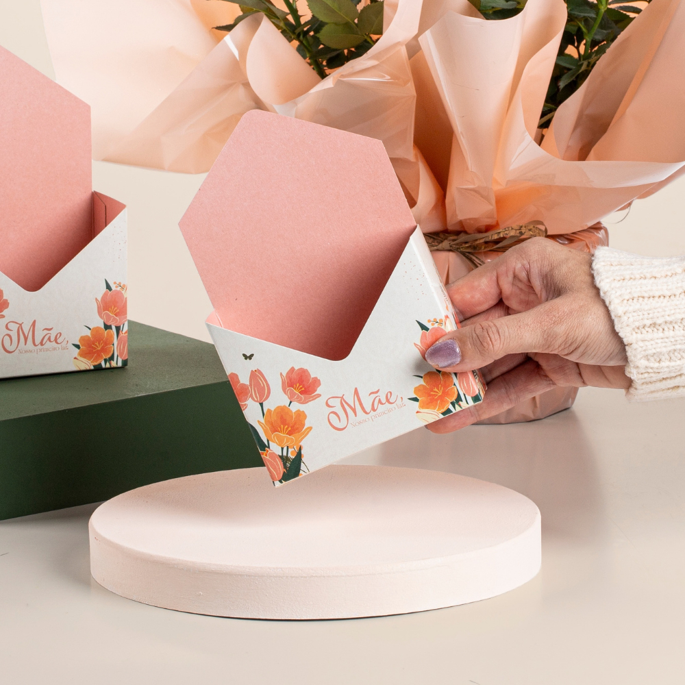 Embalagem Dia das Mães - Caixa Mini Envelope para Presentes,Lembrancinhas e Corporativos (05~15 uni)