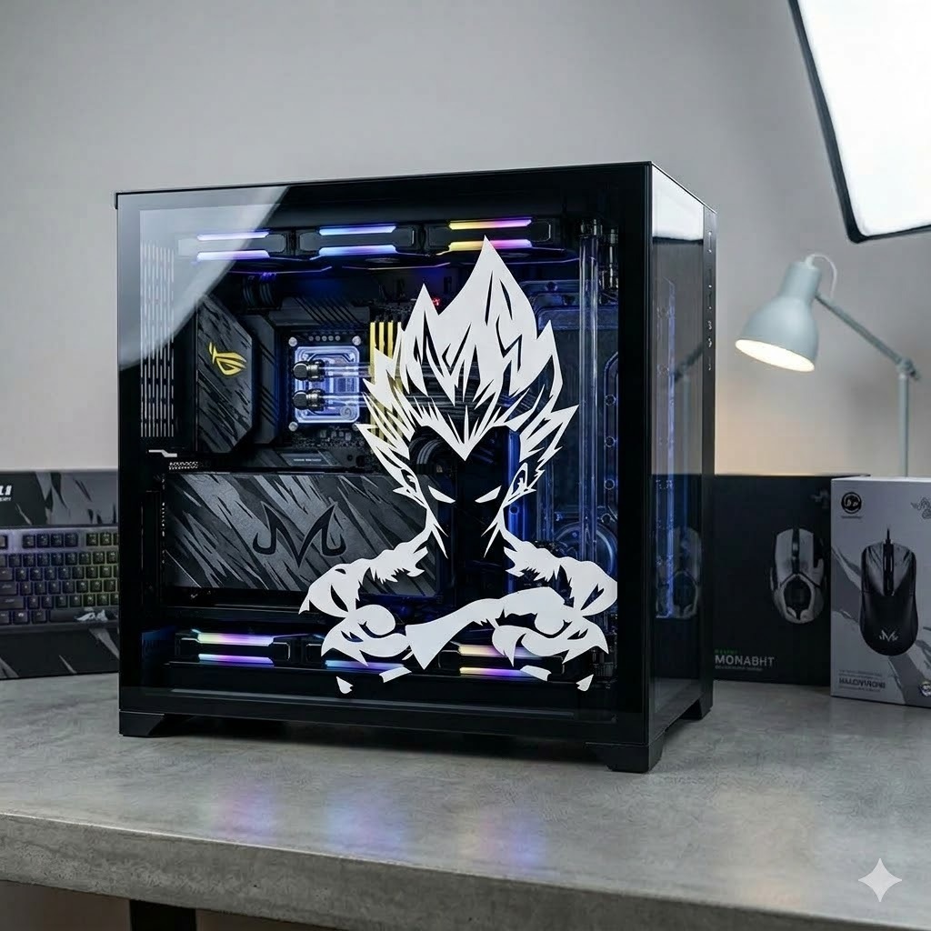 Adesivo Vegeta Dragon Ball Gabinete Prime PC Tuning Anime em Oferta na Shopee